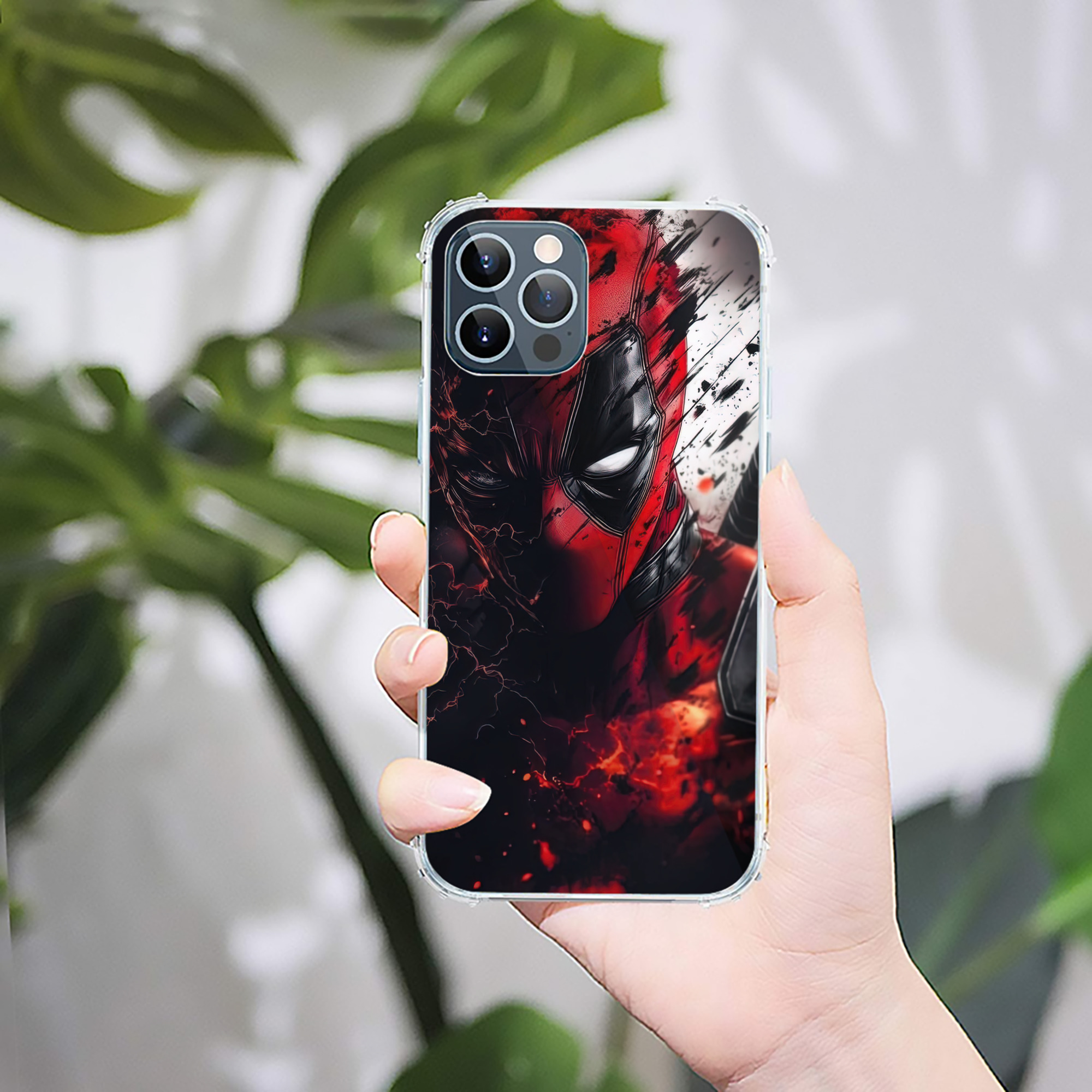 （画像用） Deadpool デッドプール 【iPhone 12シリーズ対応】透明スマホケース（クリアソフトケース）